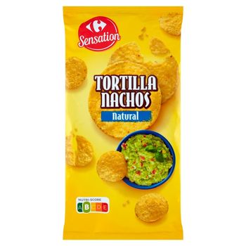 Carrefour Sensation Tortilla Nachos Chipsy kukurydziane okrągłe 200 g