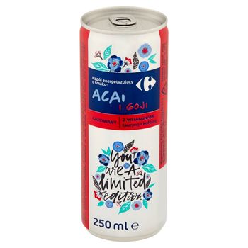 Carrefour Napój energetyzujący o smaku acai i goji 250 ml