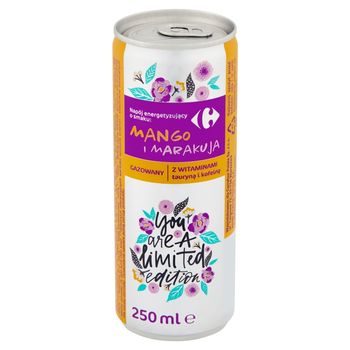 Carrefour Napój energetyzujący o smaku mango i marakuja 250 ml