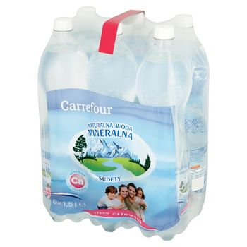 Carrefour Naturalna woda mineralna Sudety lekko gazowana 6 x 1,5 l