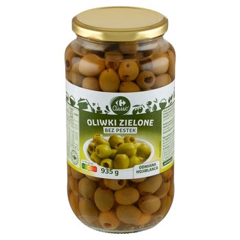 Carrefour Classic Oliwki zielone odmiana Hojiblanca bez pestek 935 g
