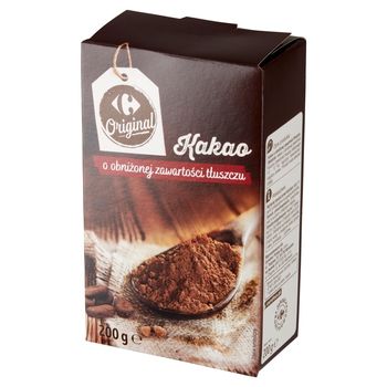 Carrefour Original Kakao o obniżonej zawartości tłuszczu 200 g 