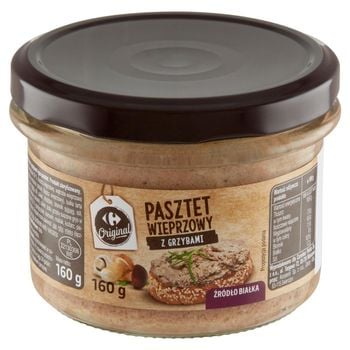 Carrefour Original Pasztet wieprzowy z grzybami 160 g