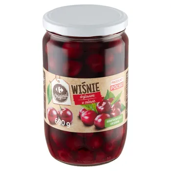 Carrefour Original Wiśnie drylowane w zalewie 690 g