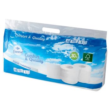 Carrefour Essential Papier toaletowy 10 rolek