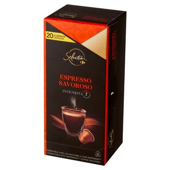 Carrefour Selection Espresso Savoroso Kapsułki z kawą mieloną 104 g (20 sztuk)