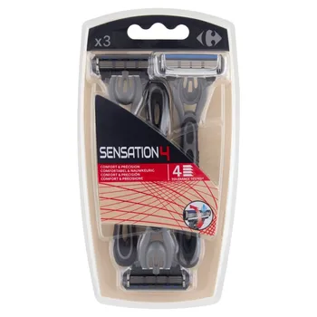 Carrefour Sensation 4 Jednorazowa maszynka do golenia 3 sztuki