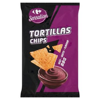 Carrefour Sensation Chipsy kukurydziane o smaku sosu barbecue 150 g 