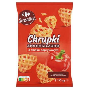 Carrefour Sensation Chrupki ziemniaczane o smaku paprykowym 110 g