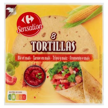 Carrefour Sensation Tortillas 320 g (8 sztuk)