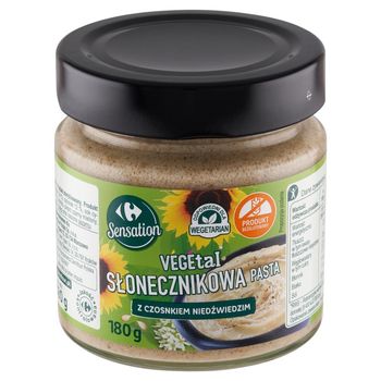 Carrefour Sensation Vegetal Słonecznikowa pasta z czosnkiem niedźwiedzim 180 g