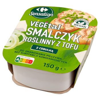 Carrefour Sensation Vegetal Smalczyk roślinny z tofu z cebulką 150 g