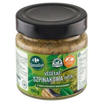 Carrefour Sensation Vegetal Szpinakowa pasta z grillowanym bakłażanem 190 g