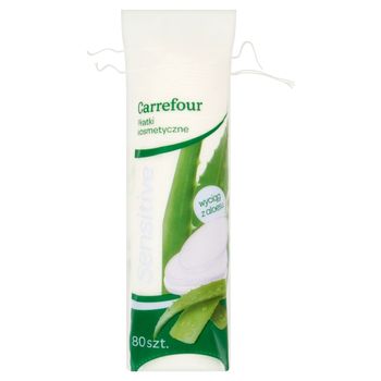 Carrefour Sensitive Płatki kosmetyczne 80 sztuk