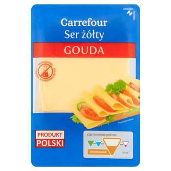 Carrefour Ser żółty Gouda plastry 150 g