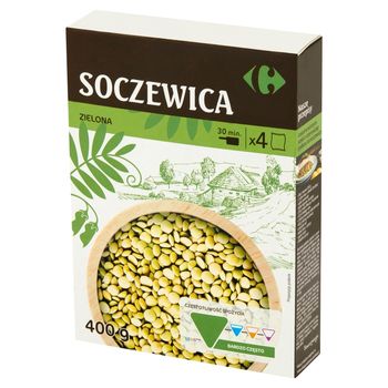 Carrefour Soczewica zielona 400 g (4 x 100 g)