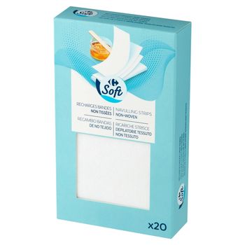 Carrefour Soft Paski do depilacji z włókniny 20 sztuk