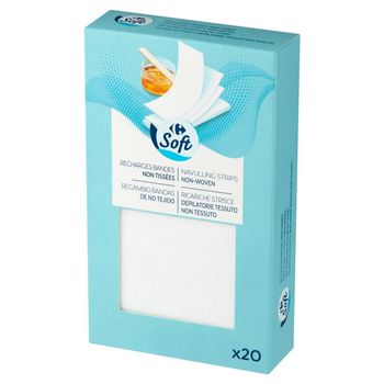 Carrefour Soft Paski do depilacji z włókniny 20 sztuk