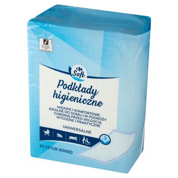 Carrefour Soft Podkłady higieniczne uniwersalne 90 cm x 60 cm 10 sztuk