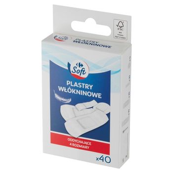 Carrefour Soft Wyrób medyczny plastry włókninowe 40 sztuk
