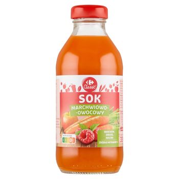 Carrefour Classic Sok marchwiowo-owocowy marchew jabłko malina 330 ml