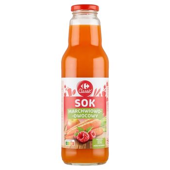 Carrefour Classic Sok marchwiowo-owocowy marchew jabłko malina 750 ml