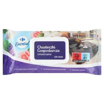 Carrefour Essential Chusteczki gospodarcze uniwersalne 120 sztuk