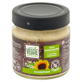 Carrefour Veggie Pasta słonecznikowa z czosnkiem niedźwiedzim 180 g