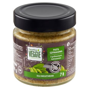 Carrefour Veggie Pasta szpinakowa z grillowanym bakłażanem 190 g