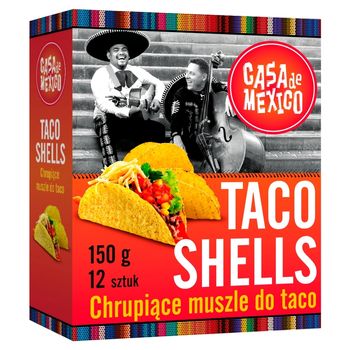 Casa de Mexico Chrupiące muszle do taco 150 g (12 sztuk)