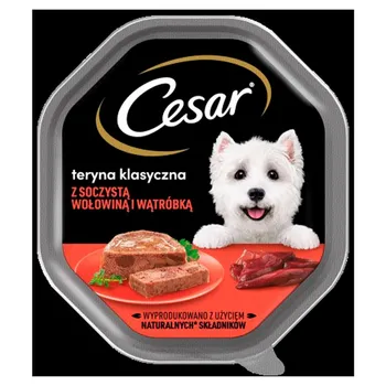 Cesar Mokra karma dla psów teryna klasyczna z soczystą wołowiną i wątróbką 150 g