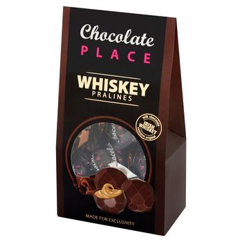 Chocolate Place Praliny z czekolady mlecznej z nadzieniem śmietankowo-czekoladowym z whiskey 120 g