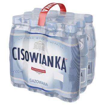 Cisowianka Naturalna woda mineralna gazowana niskosodowa 12 x 0,5 l