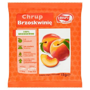 Crispy Natural Suszone chipsy z brzoskwini 15 g