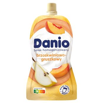 Danio Serek homogenizowany brzoskwiniowo-gruszkowy 140 g
