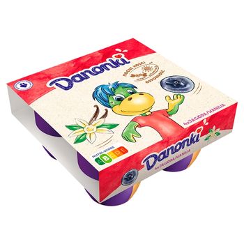Danone Danonki Pół na Pół Serek jagoda wanilia 360 g (4 x 90 g)