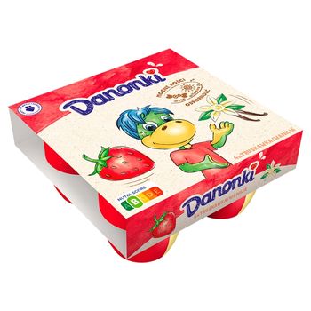 Danone Danonki Pół na Pół Serek truskawka wanilia 360 g (4 x 90 g)