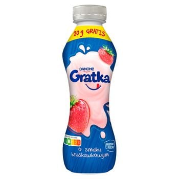 Danone Gratka Produkt mleczny o smaku truskawkowym 280 g
