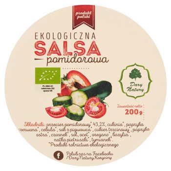 Dary Natury Ekologiczna salsa pomidorowa 200 g
