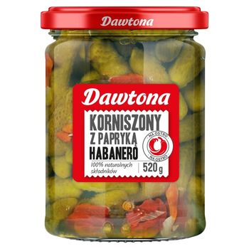 Dawtona Korniszony z papryką habanero 520 g
