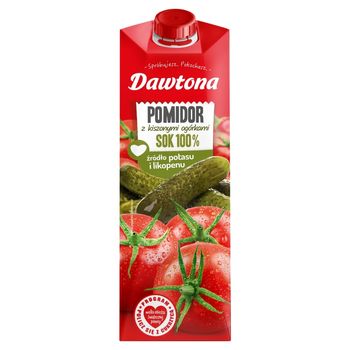 Dawtona Sok 100 % pomidor z kiszonymi ogórkami 1 l