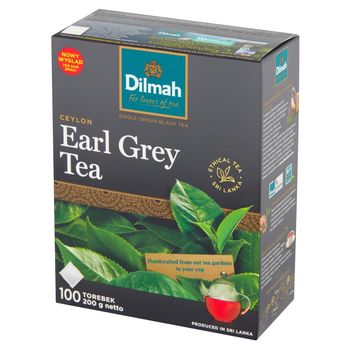 Dilmah Ceylon Earl Grey Tea Czarna herbata aromatyzowana 200 g (100 x 2 g)