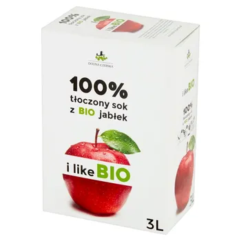 Dolina Czerska 100% tłoczony sok z Bio jabłek 3 l