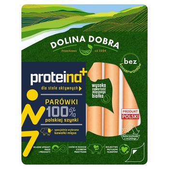 Dolina Dobra Proteina+ Parówki 100 % polskiej szynki 200 g
