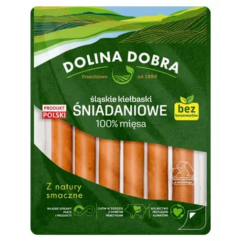 Dolina Dobra Śląskie kiełbaski śniadaniowe 100 % mięsa 200 g