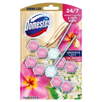 Domestos Aroma Lux Pink Jasmine & Elderflower Kostka toaletowa 2 x 55 g