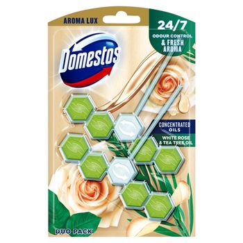 Domestos Aroma Lux White Rose & Tea Tree Oil Kostka toaletowa 2 x 55 g