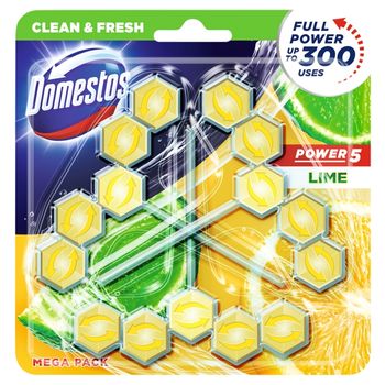 Domestos Power 5 Lime Kostka toaletowa 3 x 55 g
