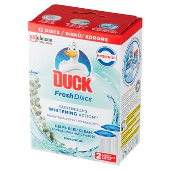 Duck Fresh Discs Eucalyptus Podwójny zapas do toalety o zapachu eukaliptusowym 72 ml (2 x 36 ml)
