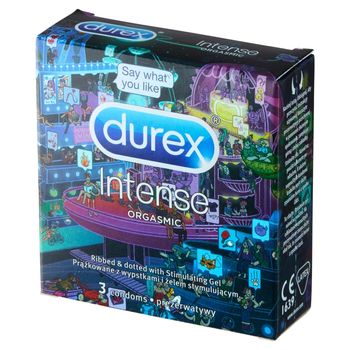 Durex Intense Orgasmic Prezerwatywy 3 sztuki